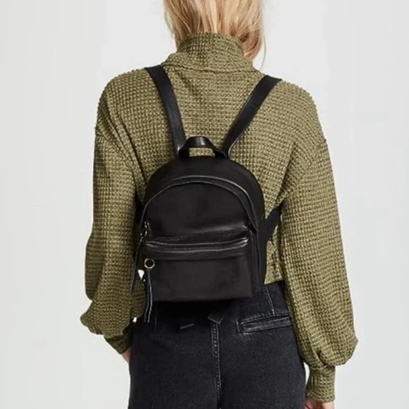 Madewell Lorimar Black Leather Mini Backpack - Picture 1 of 9